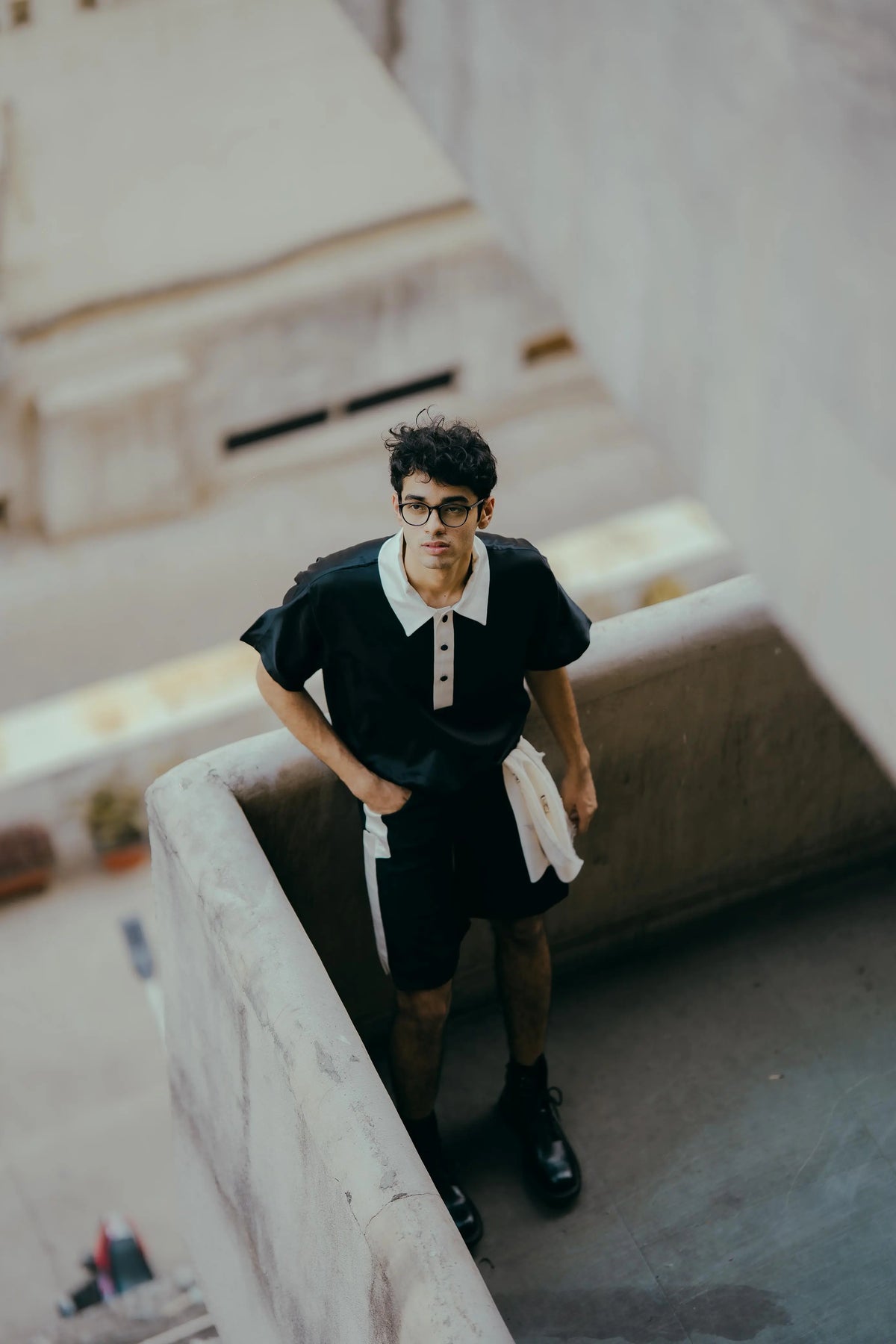 Mono chrome t-shirt and Fastlane Shorts