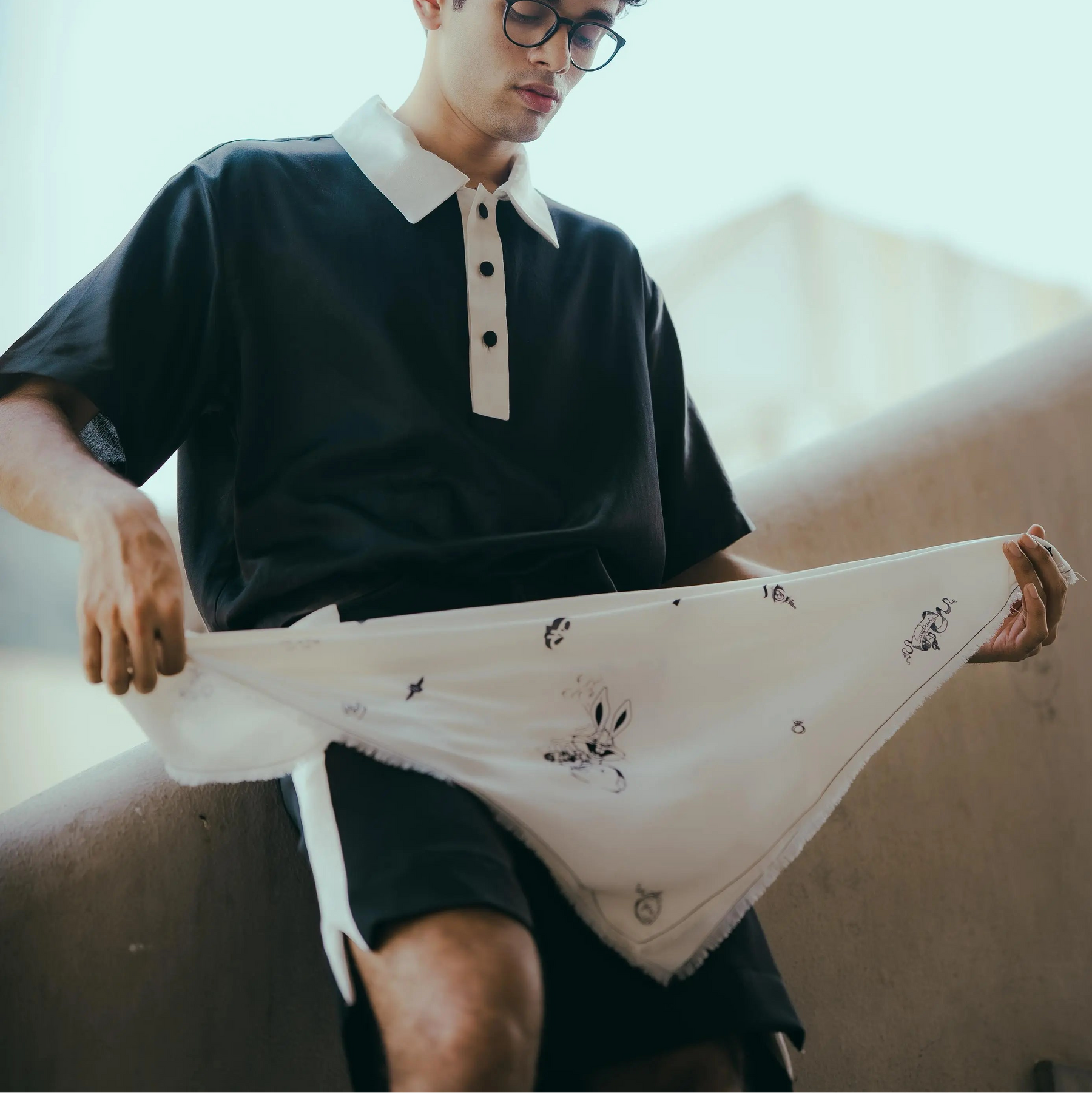 Mono chrome t-shirt and Fastlane Shorts