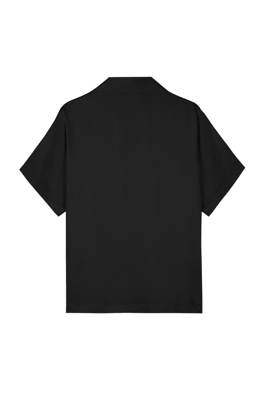 Silk Crepe Shirt in Black